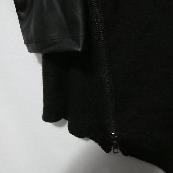 BUFFALO - David Bitton | medium | Black Asymmetrical Top | Faux Leather Accents - Picture 10 of 16
